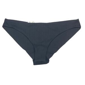 Aerie Bikini Bottom Women's Size XL Black NWT Textured Cheeky